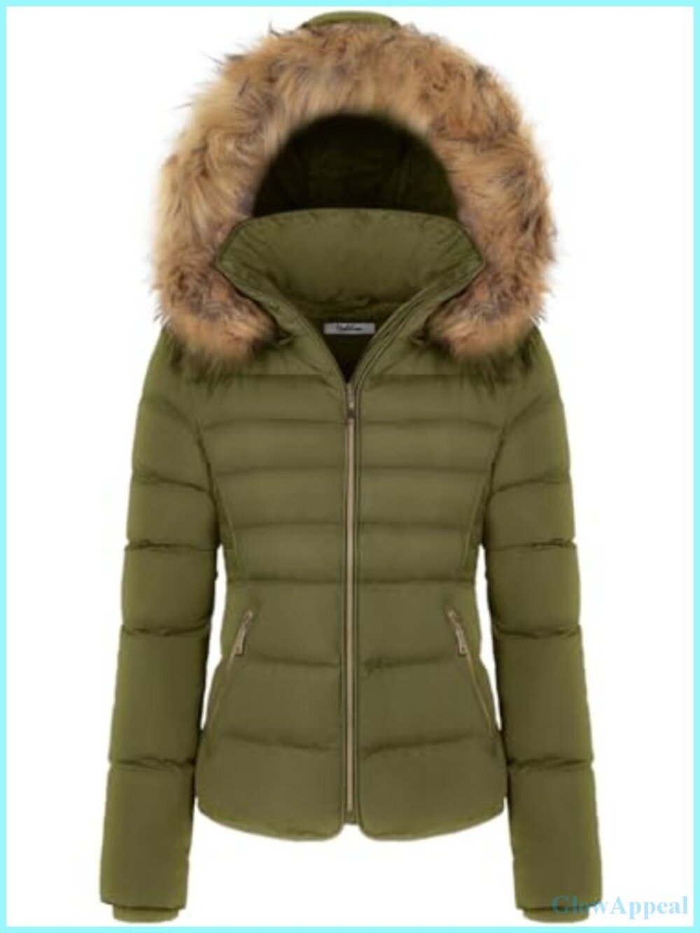 Fur Hood Puffer Coat Fleece Lined Winter Parka